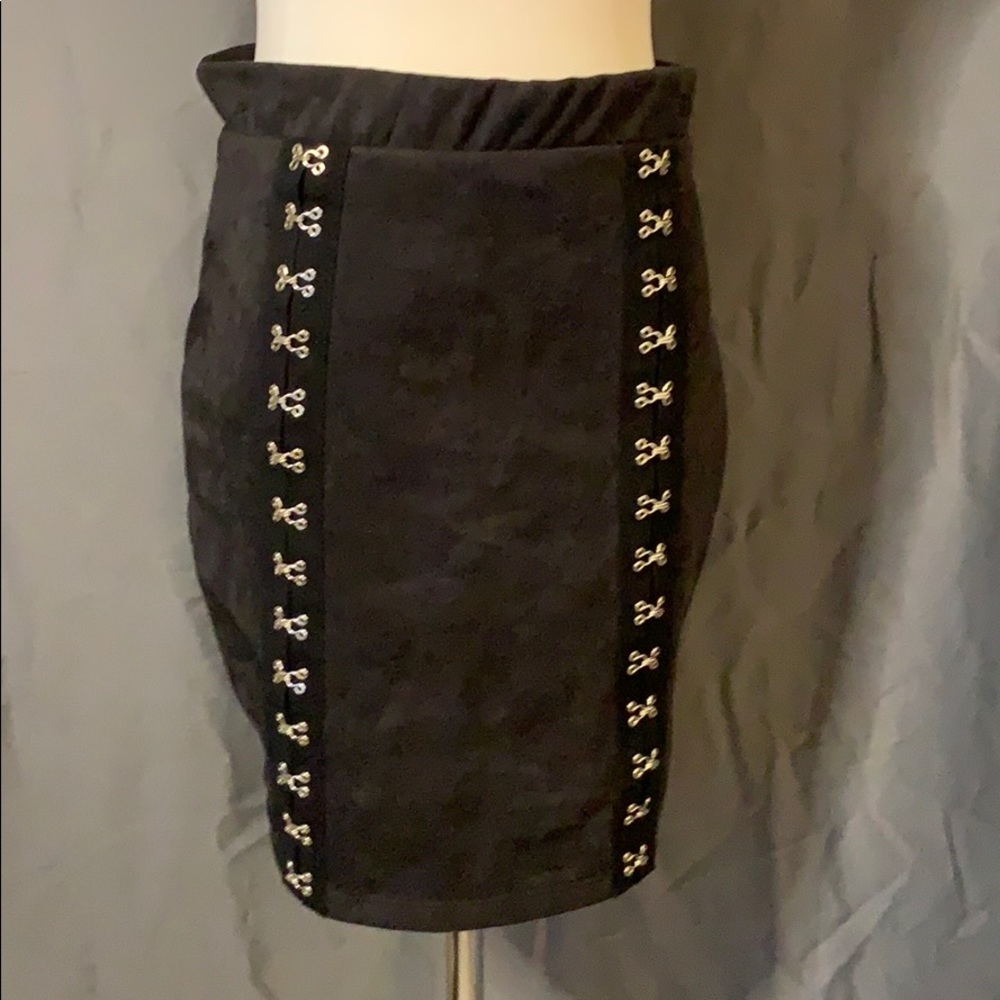 Windsor Black suede mini skirt